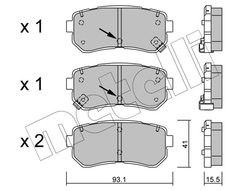 Placute frana METELLI 22-0725-1