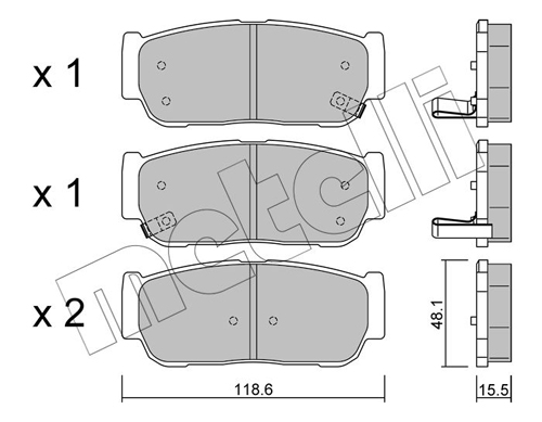 Placute frana METELLI 22-0727-0