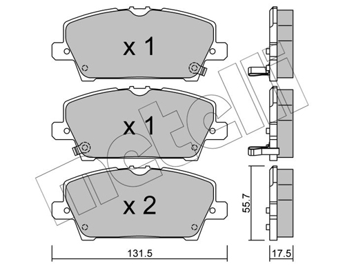 Placute frana METELLI 22-0728-0