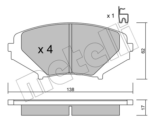 Placute frana METELLI 22-0732-0