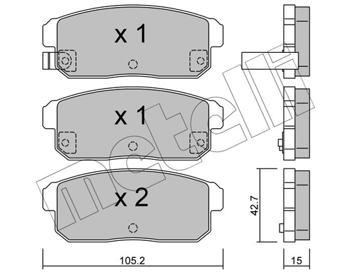 Placute frana METELLI 22-0733-0