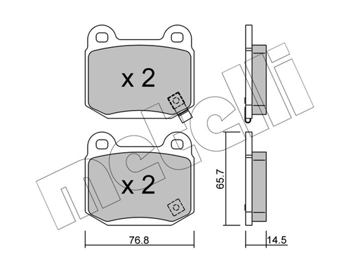 Placute frana METELLI 22-0739-0