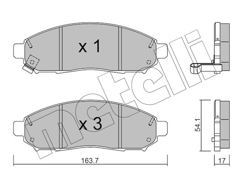 Placute frana METELLI 22-0743-0