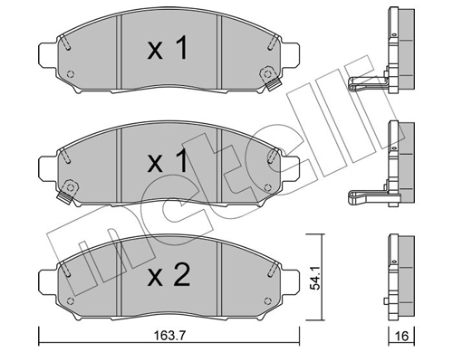 Placute frana METELLI 22-0743-1