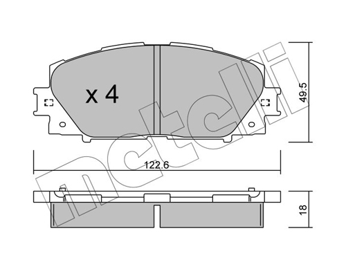 Placute frana METELLI 22-0745-0