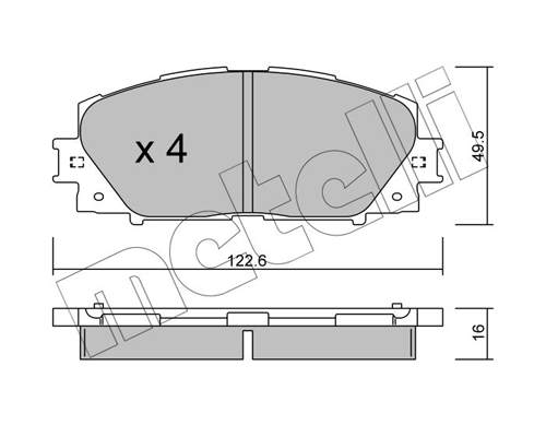 Placute frana METELLI 22-0745-1