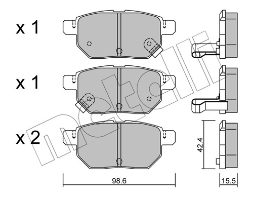 Placute frana METELLI 22-0746-0
