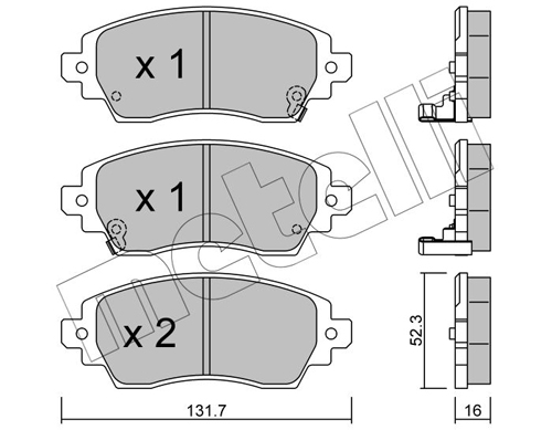 Placute frana METELLI 22-0750-0