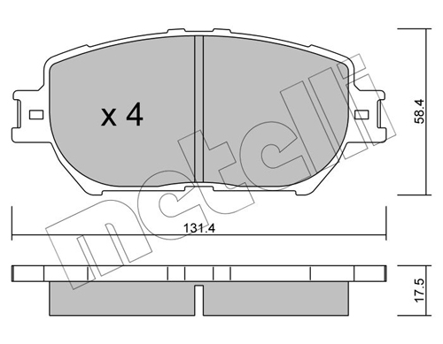Placute frana METELLI 22-0751-0