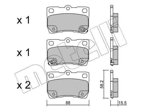 Placute frana METELLI 22-0761-0