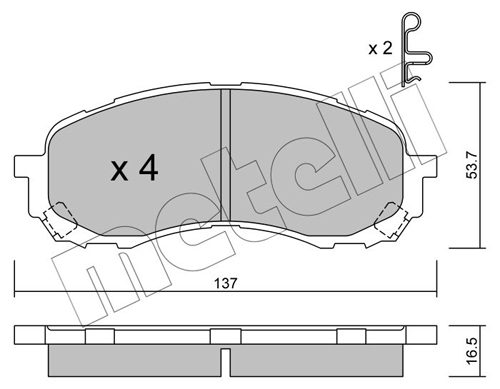 Placute frana METELLI 22-0762-0