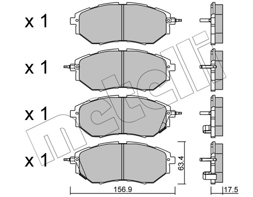 Placute frana METELLI 22-0763-0