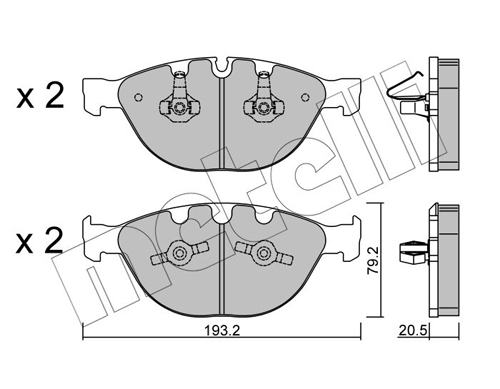 Placute frana METELLI 22-0772-0