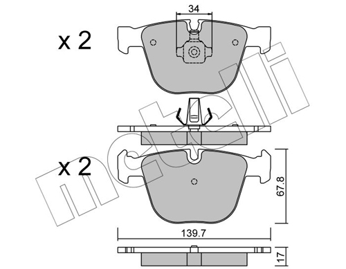 Placute frana METELLI 22-0773-0