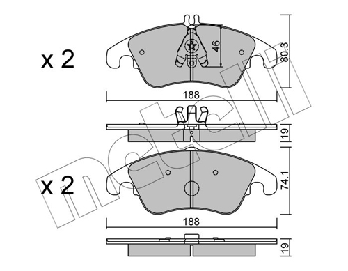 Placute frana METELLI 22-0775-2