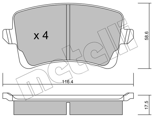 Placute frana METELLI 22-0776-0