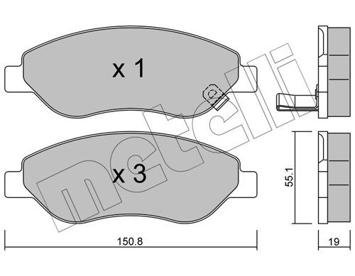 Placute frana METELLI 22-0777-0