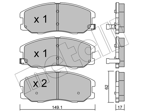 Placute frana METELLI 22-0778-0