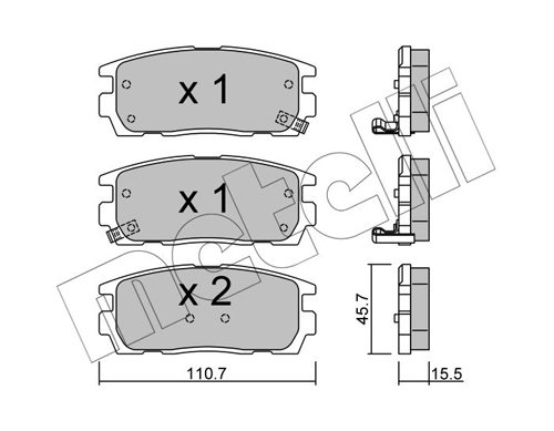 Placute frana METELLI 22-0779-0