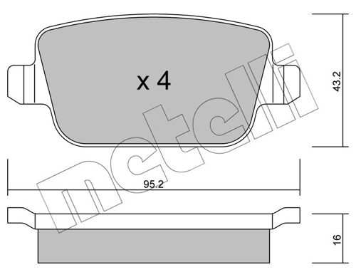 Placute frana METELLI 22-0780-0