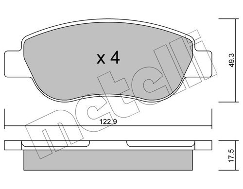 Placute frana METELLI 22-0781-0