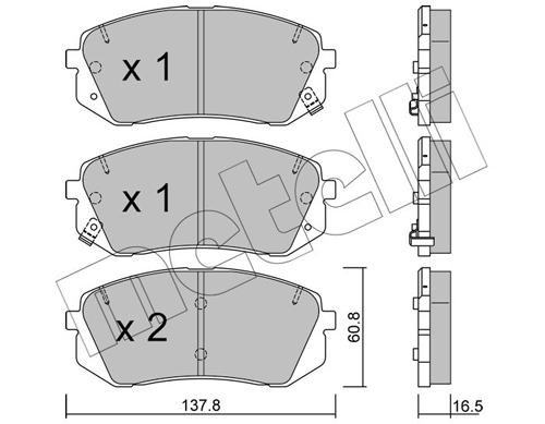 Placute frana METELLI 22-0783-0