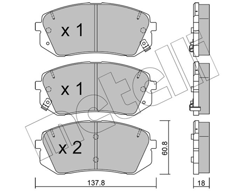 Placute frana METELLI 22-0783-1