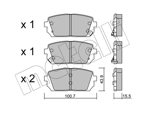 Placute frana METELLI 22-0784-0