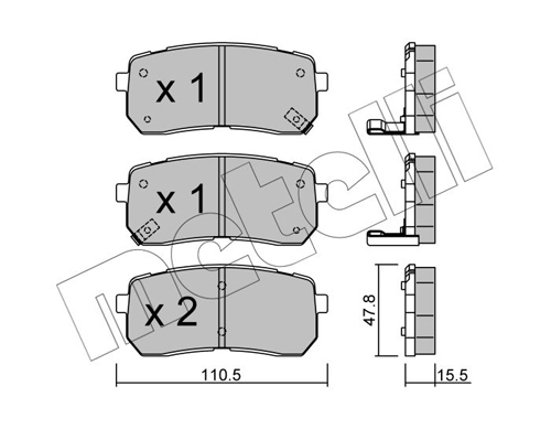 Placute frana METELLI 22-0786-0