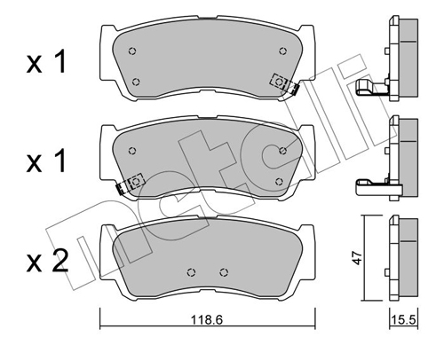 Placute frana METELLI 22-0788-0
