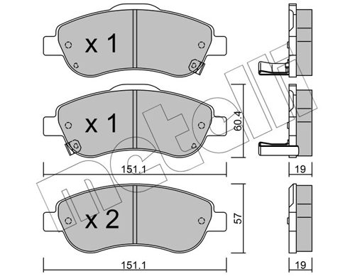 Placute frana METELLI 22-0789-0