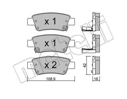 Placute frana METELLI 22-0790-0