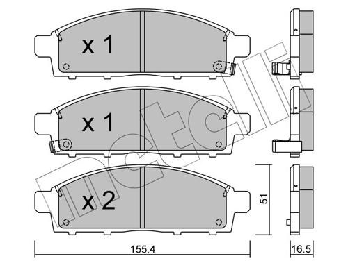 Placute frana METELLI 22-0791-0