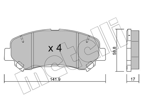 Placute frana METELLI 22-0792-0
