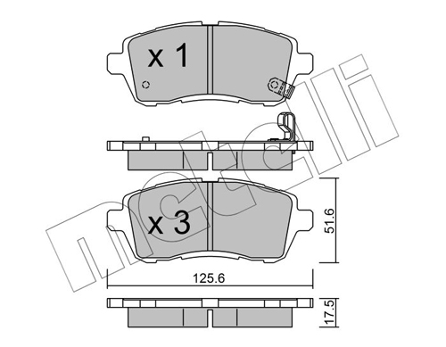 Placute frana METELLI 22-0793-0