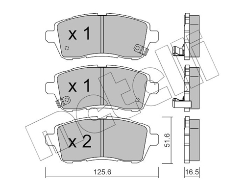 Placute frana METELLI 22-0793-1