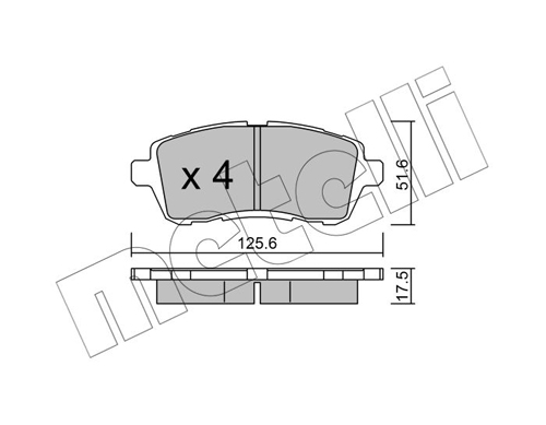 Placute frana METELLI 22-0793-2