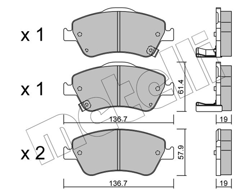 Placute frana METELLI 22-0794-0