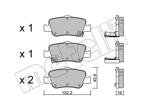 Placute frana METELLI 22-0796-0