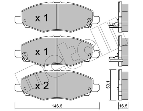 Placute frana METELLI 22-0798-0