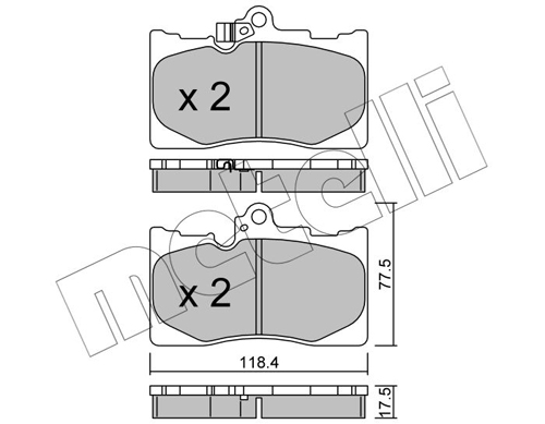 Placute frana METELLI 22-0799-0
