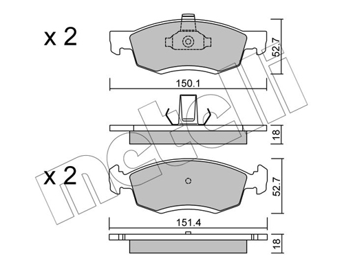 Placute frana METELLI 22-0802-0