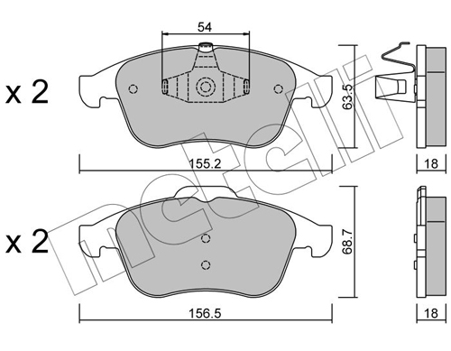 Placute frana METELLI 22-0803-0