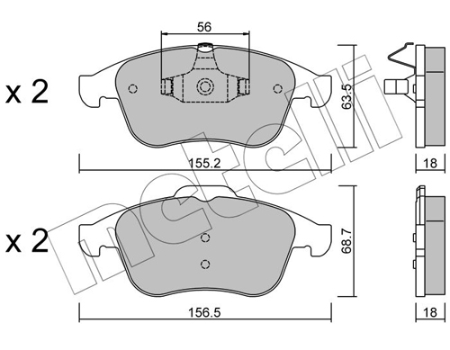 Placute frana METELLI 22-0803-1