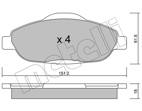 Placute frana METELLI 22-0804-0