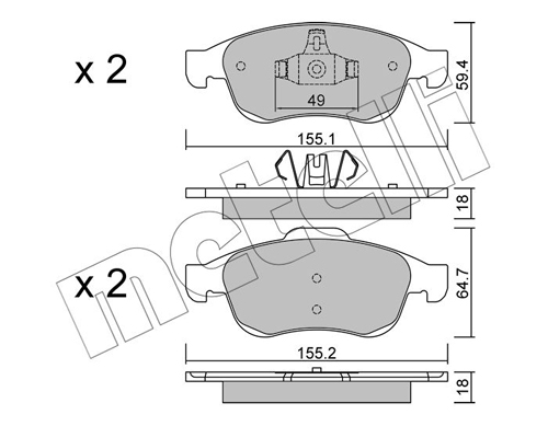 Placute frana METELLI 22-0817-0