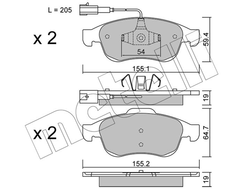 Placute frana METELLI 22-0817-1