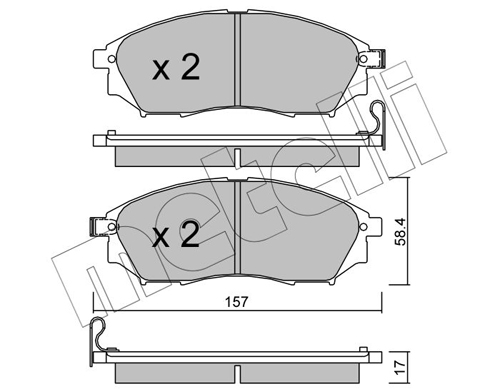 Placute frana METELLI 22-0819-0