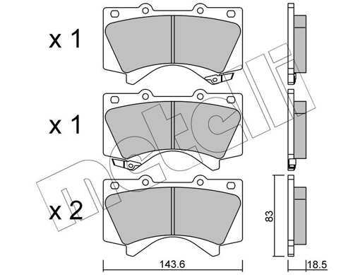 Placute frana METELLI 22-0821-0