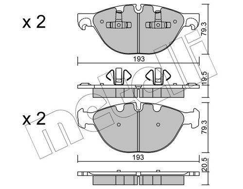 Placute frana METELLI 22-0823-0